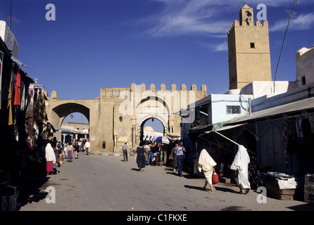 Tunisia Kairouan città santa elencati come patrimonio mondiale dall UNESCO, il medina Foto Stock