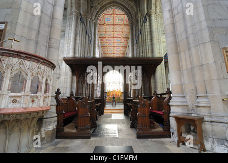 Interno della cattedrale di Santa Maria a Beverley, Inghilterra. Foto Stock