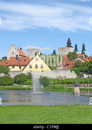 Almedalen (sito dell'ex hanseatic porto), a Visby, Gotland (Svezia). Foto Stock