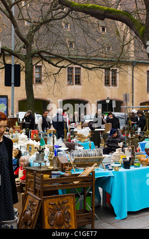 Mercato di antiquariato Strasburgo Alsace Francia Foto Stock