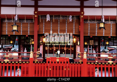 Giappone, isola di Honshu, Kyoto, il tempio di Fushimi Inari Foto Stock