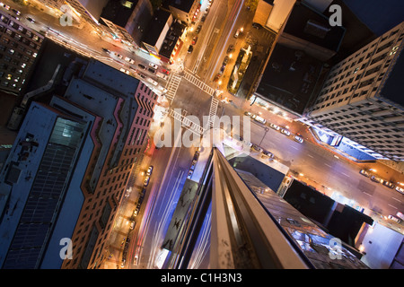 Angolo di Alta Vista del bivio in una città, Boston, contea di Suffolk, Massachusetts, STATI UNITI D'AMERICA Foto Stock