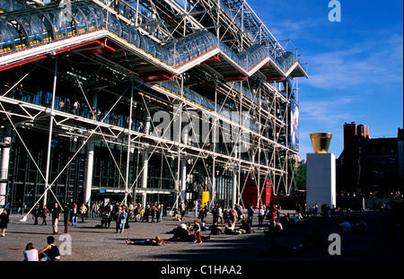 Francia, Parigi, Beaubourg, Centro Georges Pompidou (Museo di arte moderna) Foto Stock