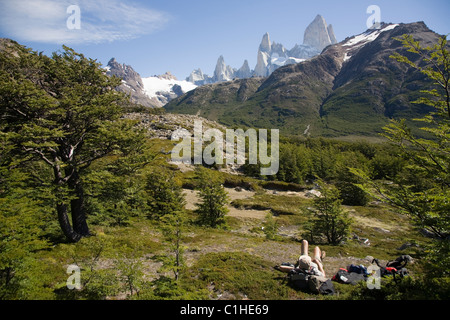 Vista del Fitz Roy Foto Stock