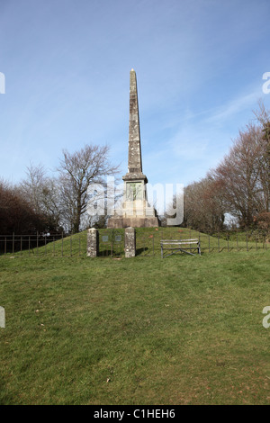 Monumento dedicato a John Henry Thomson tenente xvii Lancieri a Hatherleigh Devon England Regno Unito Foto Stock