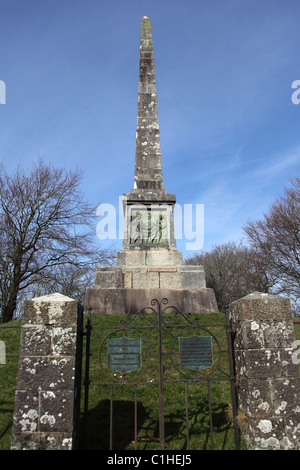 Monumento dedicato a John Henry Thomson tenente xvii Lancieri a Hatherleigh Devon England Regno Unito Foto Stock