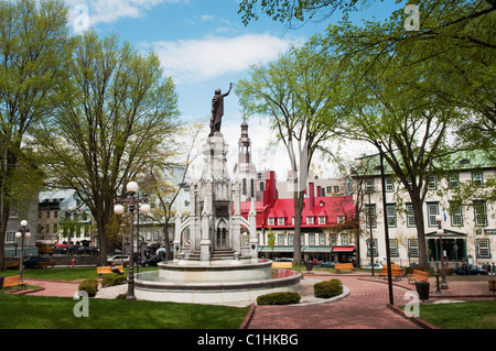 Il monumento di fede - Place d'Armes Quebec, Canada Foto Stock