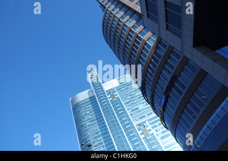 Rondo 1 ufficio moderno edificio (sinistra) e Ilmet edificio (a destra) in Varsavia POLONIA Foto Stock