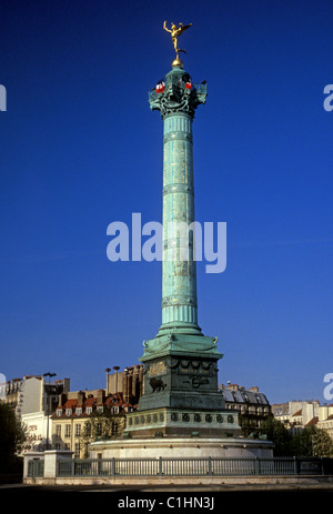 Colonna di Luglio a Place de la Bastille Parigi regione Ile-de-France Francia Europa Foto Stock