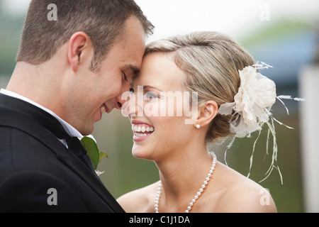 Ritratto di sposa e lo sposo Foto Stock