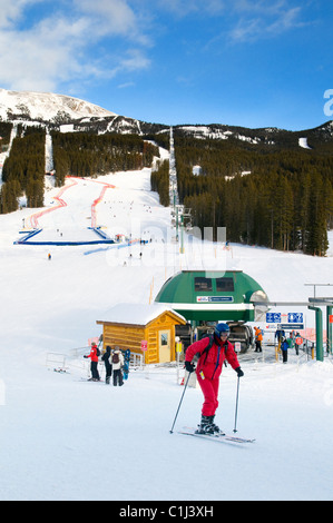 Lake Louise Ski Area, il Parco Nazionale di Banff Foto Stock