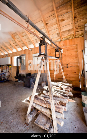 Lo zucchero shack, Beauce, Quebec, Canada Foto Stock