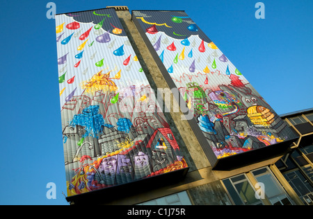 Università di Torino la pittura murale, Italia Foto Stock