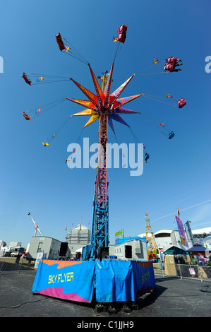 Florida State Fair Tampa Florida Sky Flyer audace corsa di carnevale Foto Stock