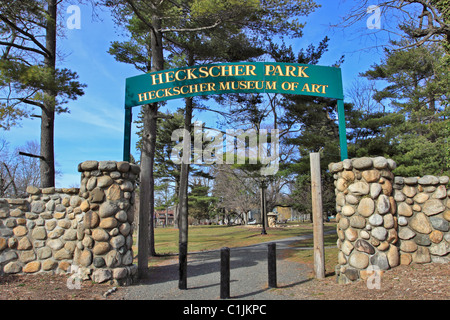 Ingresso al Parco di Heckscher, Huntington, Long Island, NY Foto Stock