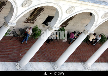 Esterno della biblioteca pubblica di Boston, Massachusets Foto Stock