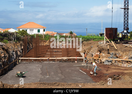 Sito in costruzione in Pico island, Azzorre Foto Stock
