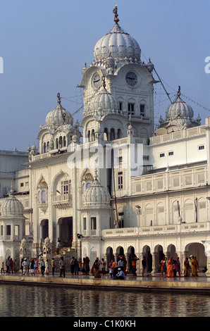 India, Penjab, Amritsar e Harmandir Sahib (Tempio d'Oro), Sikh centro spirituale e culturale Foto Stock