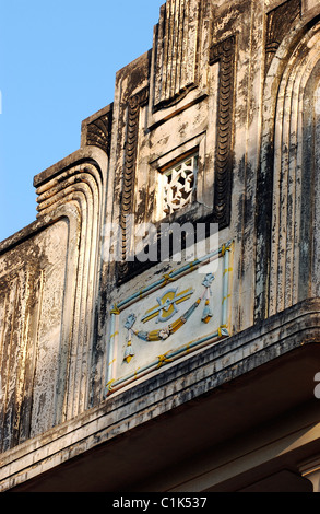 India, Tamil Nadu, Chettinad, Karaikudi, in stile Art Deco mansion del Nagarathars commercianti Foto Stock