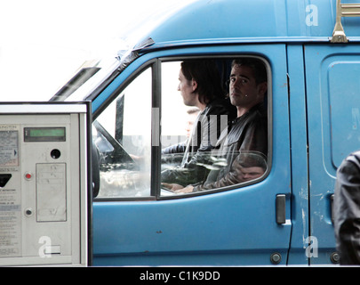 Colin Farrell le riprese di una scena per il suo ultimo film 'London Boulevard" al di fuori di prigione di Pentonville Londra Inghilterra - 14.06.09 Foto Stock