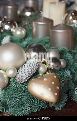 Le decorazioni di Natale Foto Stock