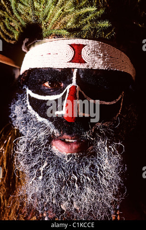 Papua Nuova Guinea Papua, uomo il ritratto Foto Stock