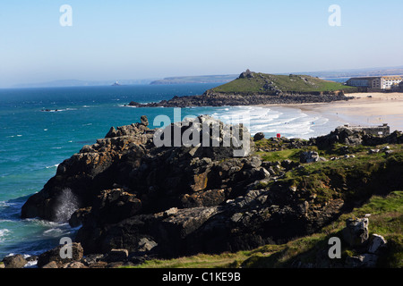 Porthmeor Beach, Saint Ives, Cornwall, England, Regno Unito Foto Stock