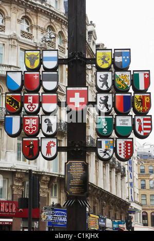 Struttura cantonale, Swiss Court, Londra, Inghilterra Foto Stock