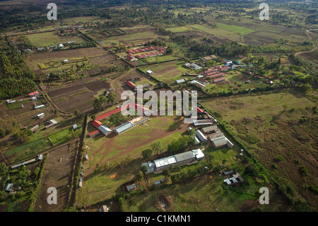 Vista aerea del paesaggio, Kenya Foto Stock