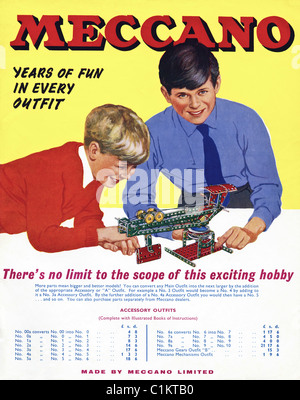 Annuncio originale negli anni sessanta del ragazzo rivista hobby per MECCANO Foto Stock