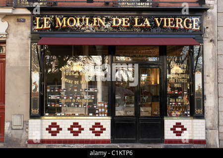 Francia, Parigi, panificio Le Moulin de la Vierge Vercingetorige Street Foto Stock