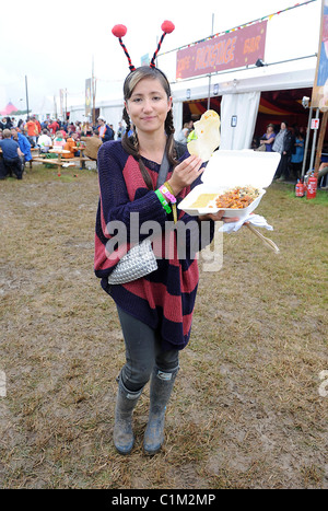 KT Tunstall backstage durante il 2009 Glastonbury Festival - Giorno 1 azienda agricola degna, Pilton Somerset, Inghilterra - 26.06.09 ( ): Foto Stock