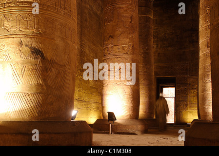 L'Egitto, la valle del Nilo, Edfou, il Tempio di Horus Foto Stock