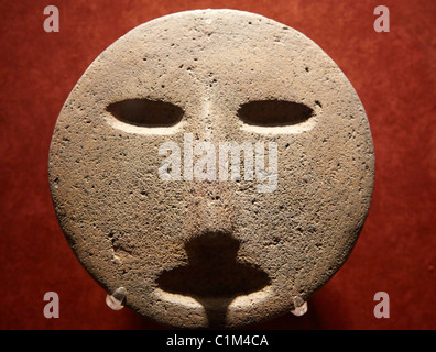 Teotihuacan Aztec Maschera di pietra Museo Templo Mayor Città Del Messico Foto Stock