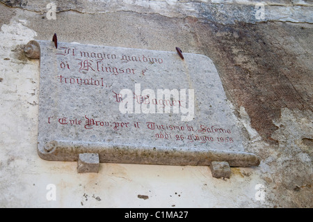 Villa a Ravello dove Wagner ha scritto alcune dell'anello ciclo. I suoi splendidi giardini e terrazze sono impostati in alta montagna Foto Stock