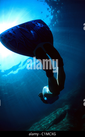 Francia, Corse du Sud, sun e monopinna Foto Stock