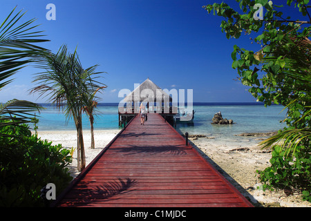 Isole delle Maldive Faafu Atoll (74,56 mi dal sud della città capitale del maschio) Filitheyo Resort 5 situato sull Isola di Nilandhe Foto Stock