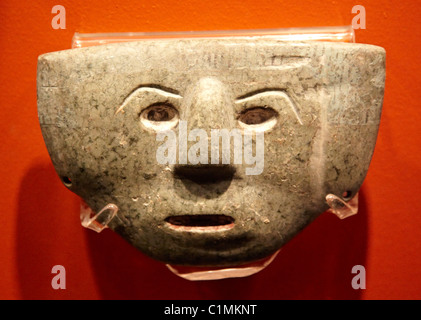 Aztec Maschera di pietra Museo Templo Mayor Città Del Messico Foto Stock