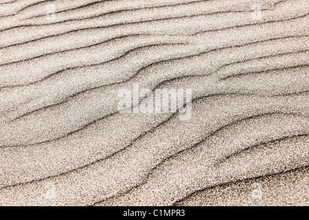 Sfondo naturale di sabbia in onda ripple pattern Foto Stock