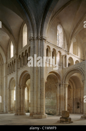 Caen, Saint-Nicolas, Blick von Nordwesten in die Vierung Foto Stock