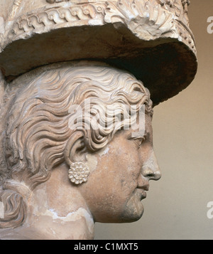 Demeter. Dea del raccolto. La scultura. Museo di Eleusis. La Grecia. Foto Stock