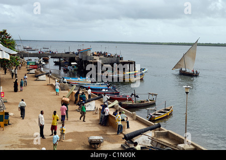 Kenya isola di Lamu, città di Lamu elencati come patrimonio mondiale dall' UNESCO Foto Stock