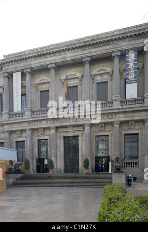 Madrid, archäologisches Museum Fassade Foto Stock