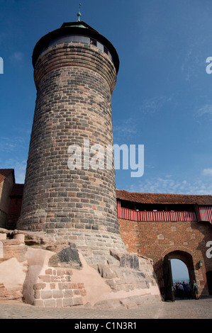 In Germania, in Baviera, Norimberga. Storico del secolo XI il castello imperiale (aka Kaiserburg) Foto Stock