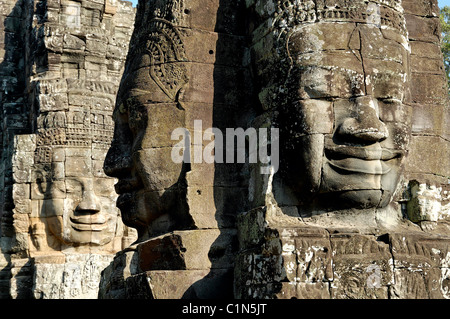 Cambogia Siem Reap area, templi di Angkor, tempio Bayon Foto Stock