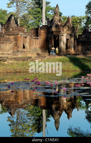 Cambogia Siem Reap area, templi di Angkor, 10 ° secolo, indù, Banteay Strey tempio (Cittadella delle donne) Foto Stock