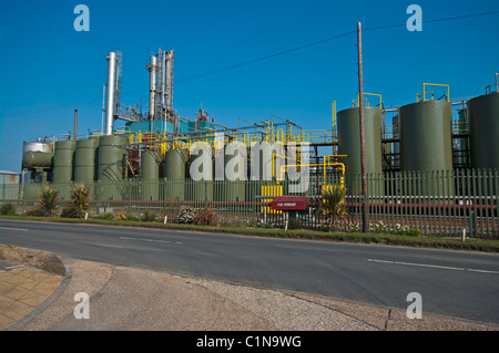 SRM Ltd fornace di calce funziona un solvente rifiuti e impianto di riciclaggio della segala East Sussex England Foto Stock