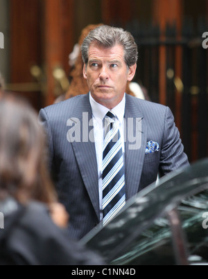 Pierce Brosnan sul set del suo nuovo film "Ricordami" New York City, Stati Uniti d'America - 07.07.09 Foto Stock