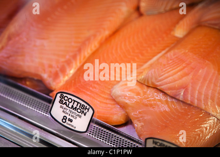 Salmone scozzese, Russ & Figlie, New York City. 179 East Houston Street, New York, NY 10002, antipasti, lotti di acido grasso Omega-3 Foto Stock