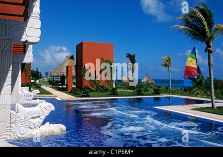 Messico, Quintana Roo Stato, Riviera Maya, Puerto Morelos, Paraiso de la Bonita Hotel Foto Stock